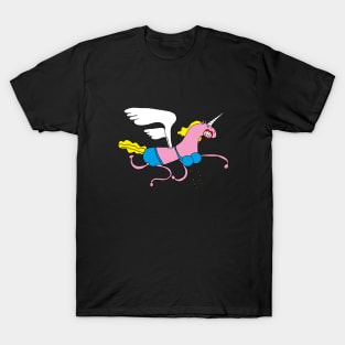 FLYING LADY UNICORN, WITH LASER MAMMORY CANNONS T-Shirt